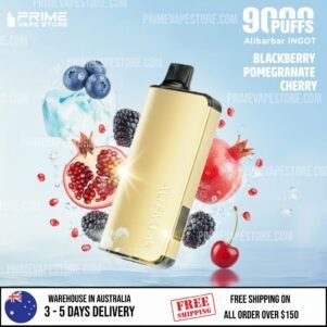 ALIBARBAR Ingot 9000 Puffs Blackberry Pomegranate Cherry